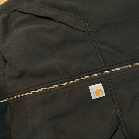 Men’s Carhartt Size 3XL Black Hooded Flannel Lined Canvas Work Jacket - Picture 9 of 17